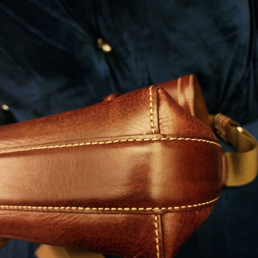 Dooney & Bourke Brown Leather Crossbody Bag - Picture 10 of 11